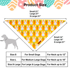 ADOGGYGO Bandana de huevos de Pascua: color vibrante para juegos.