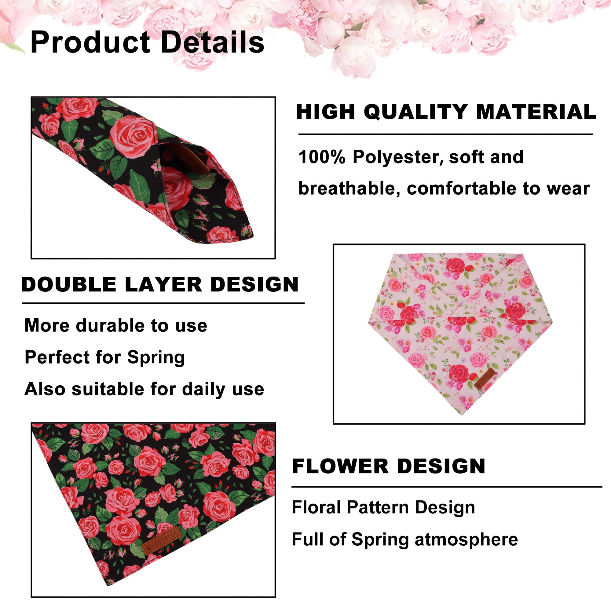 Material suave y costuras duraderas en la bandana ADOGGYGO.