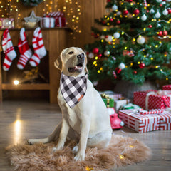 adoggygo bandana navidad doble capa, algodón suave, duradera para aventuras invernales