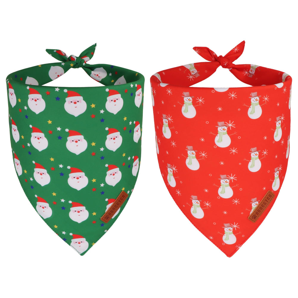 ADOGGYGO bandana navideña con patrón Santa para paseos festivos.