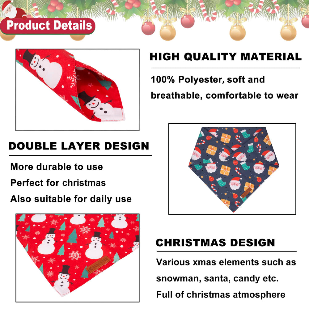ADOGGYGO bandana navidad perro campanas, perfecto para fotos y fiestas