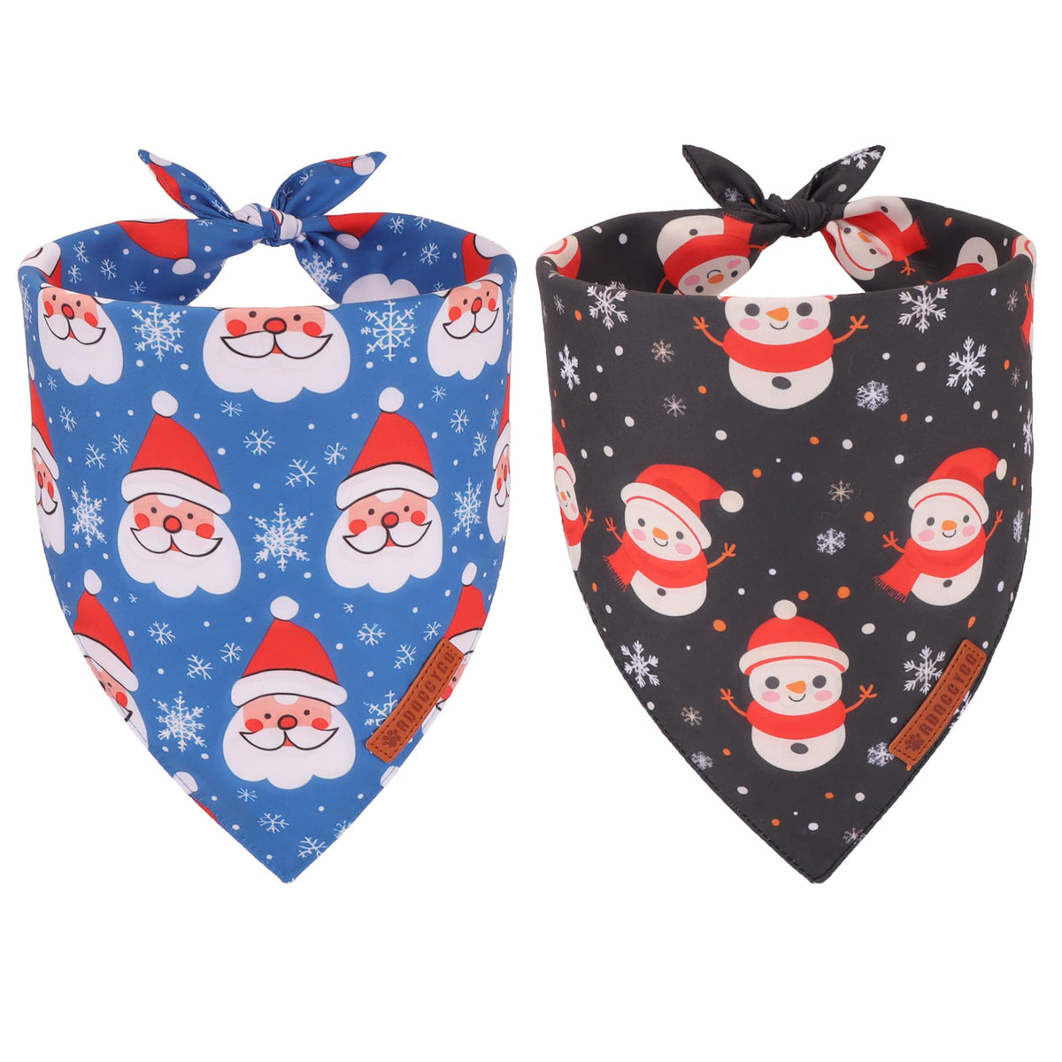ADOGGYGO bandana navideña para perros con Santa, ideal para fotos festivas.