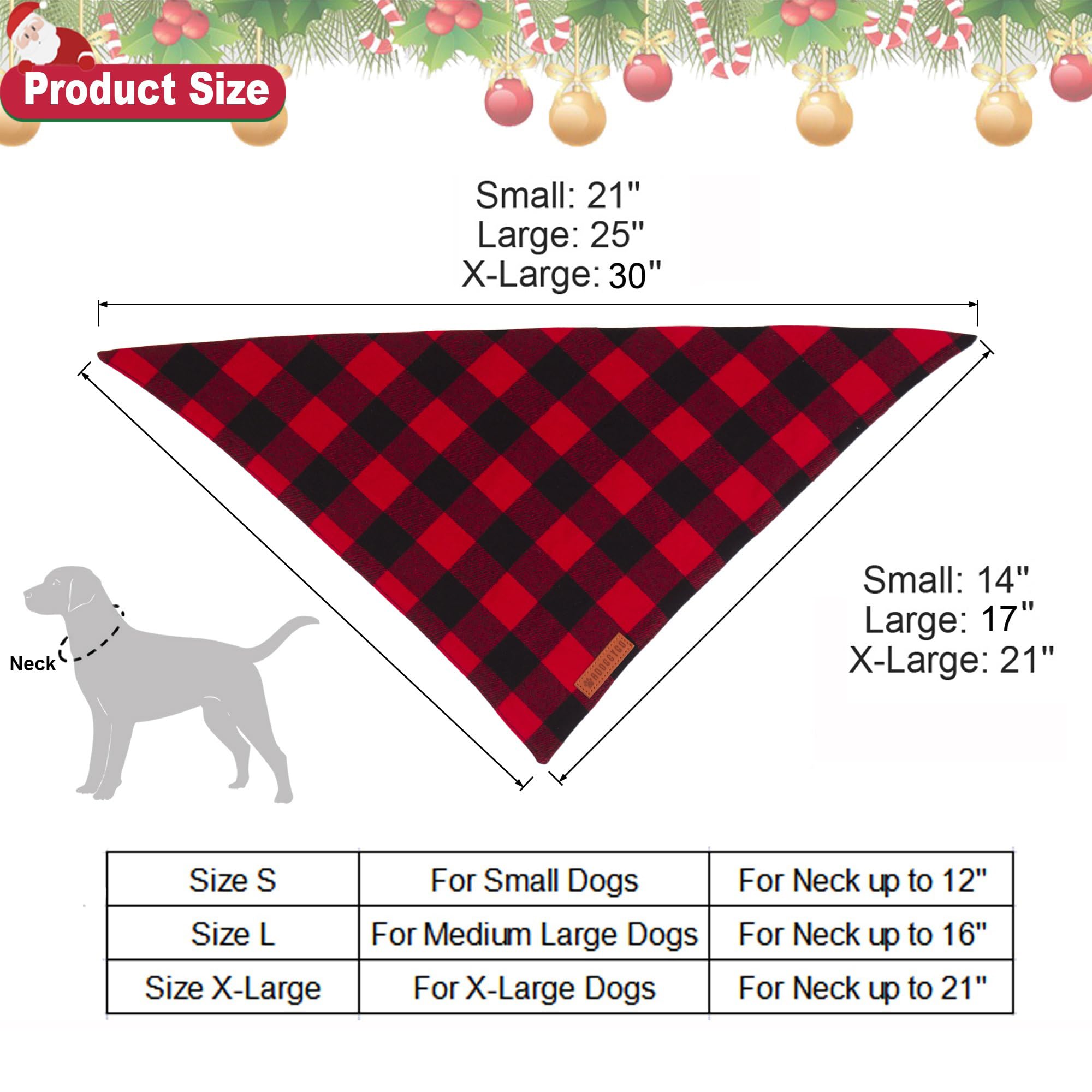 ADOGGYGO tamaño grande, bandana cálida para perros grandes, ajuste seguro.