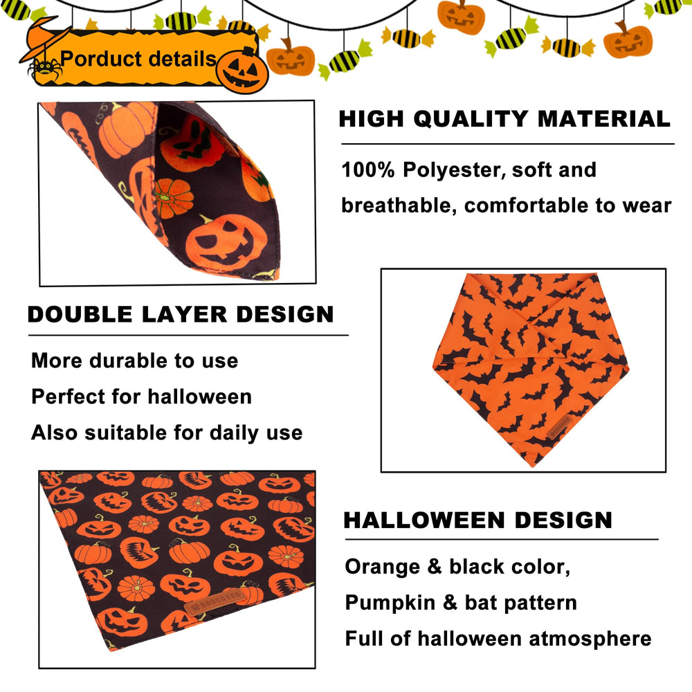 ADOGGYGO Bandana Halloween perfecta para fiestas y sesiones de fotos.