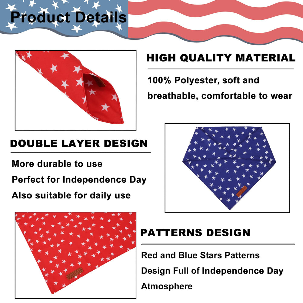 Bandana ADOGGYGO para fiestas patrias, diseño estelar.