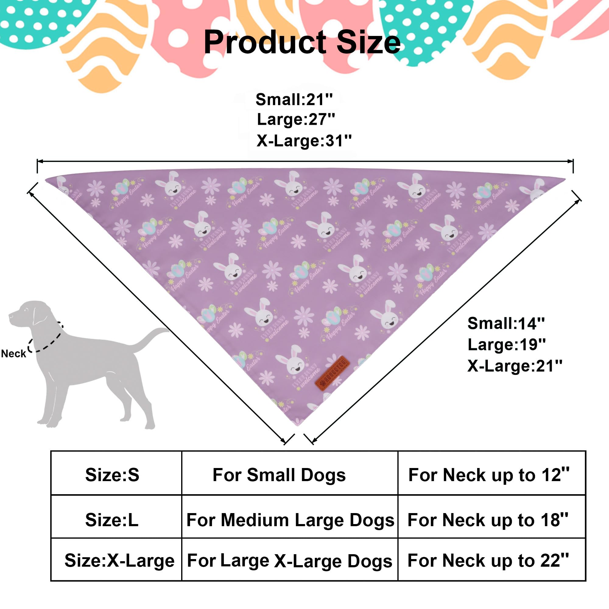 ADOGGYGO Bandana Para Perros Medianos Grandes, perfecta para mascotas de tamaño medio y grande