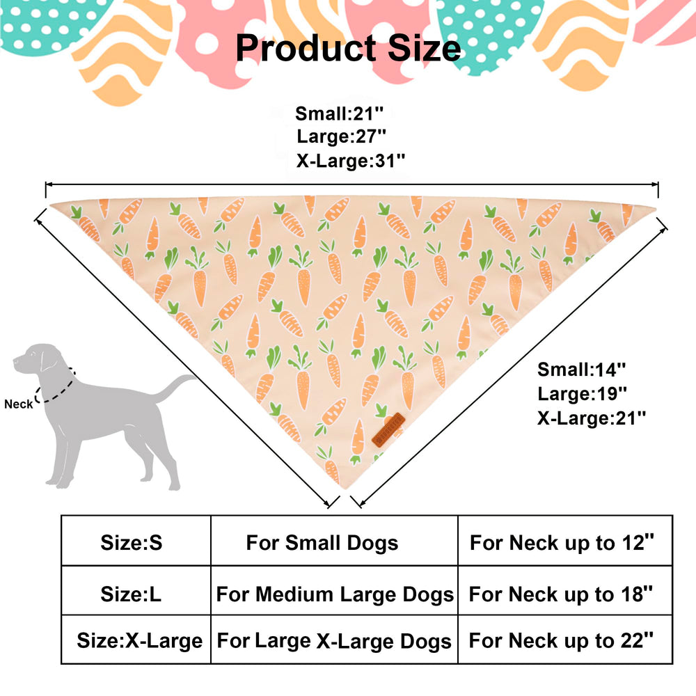 ADOGGYGO Bandana de Pascua con costura resistente, duradera para mascotas activas.
