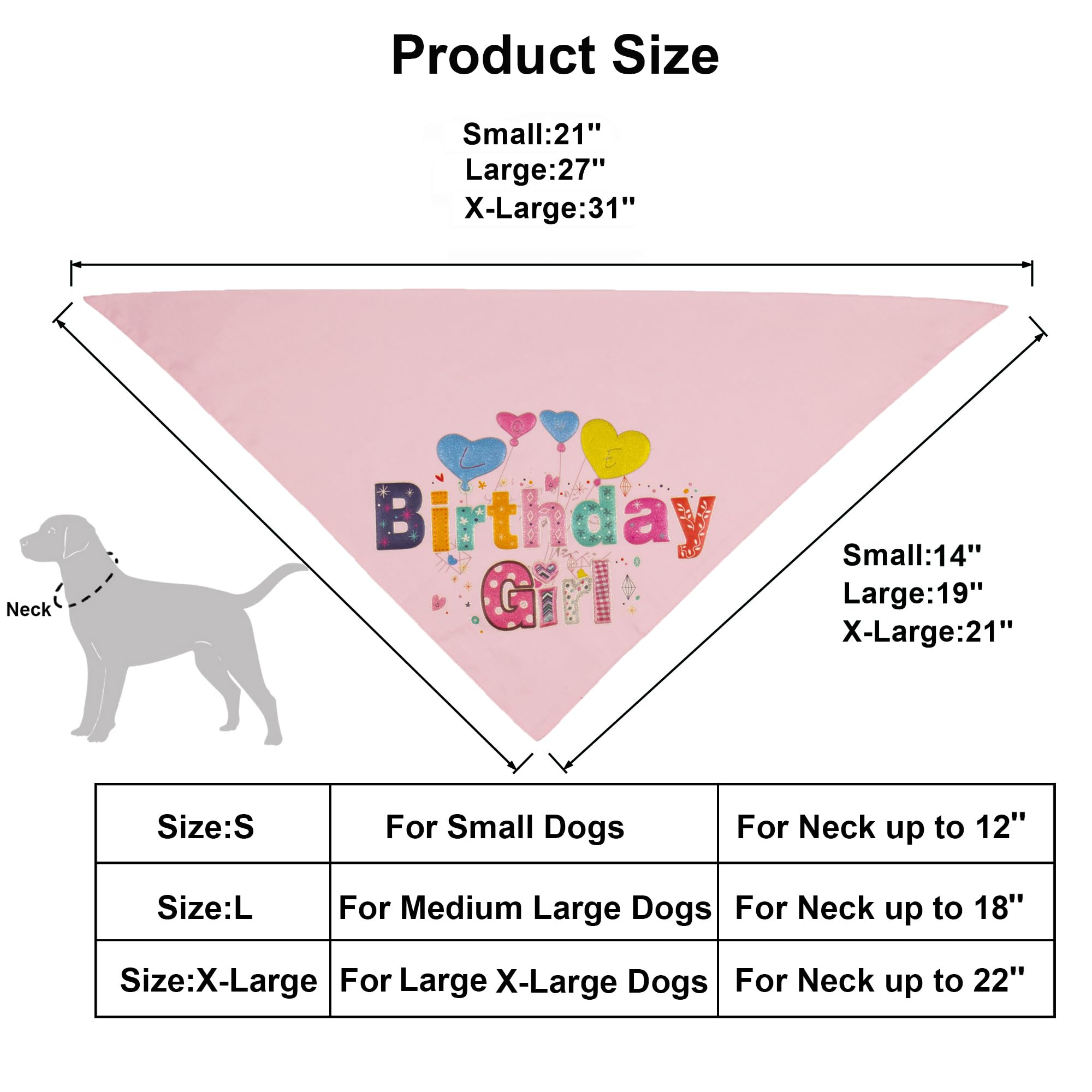 ADOGGYGO bandana-perro-cumpleanos, bandana colorida con mensaje festivo para tu mascota