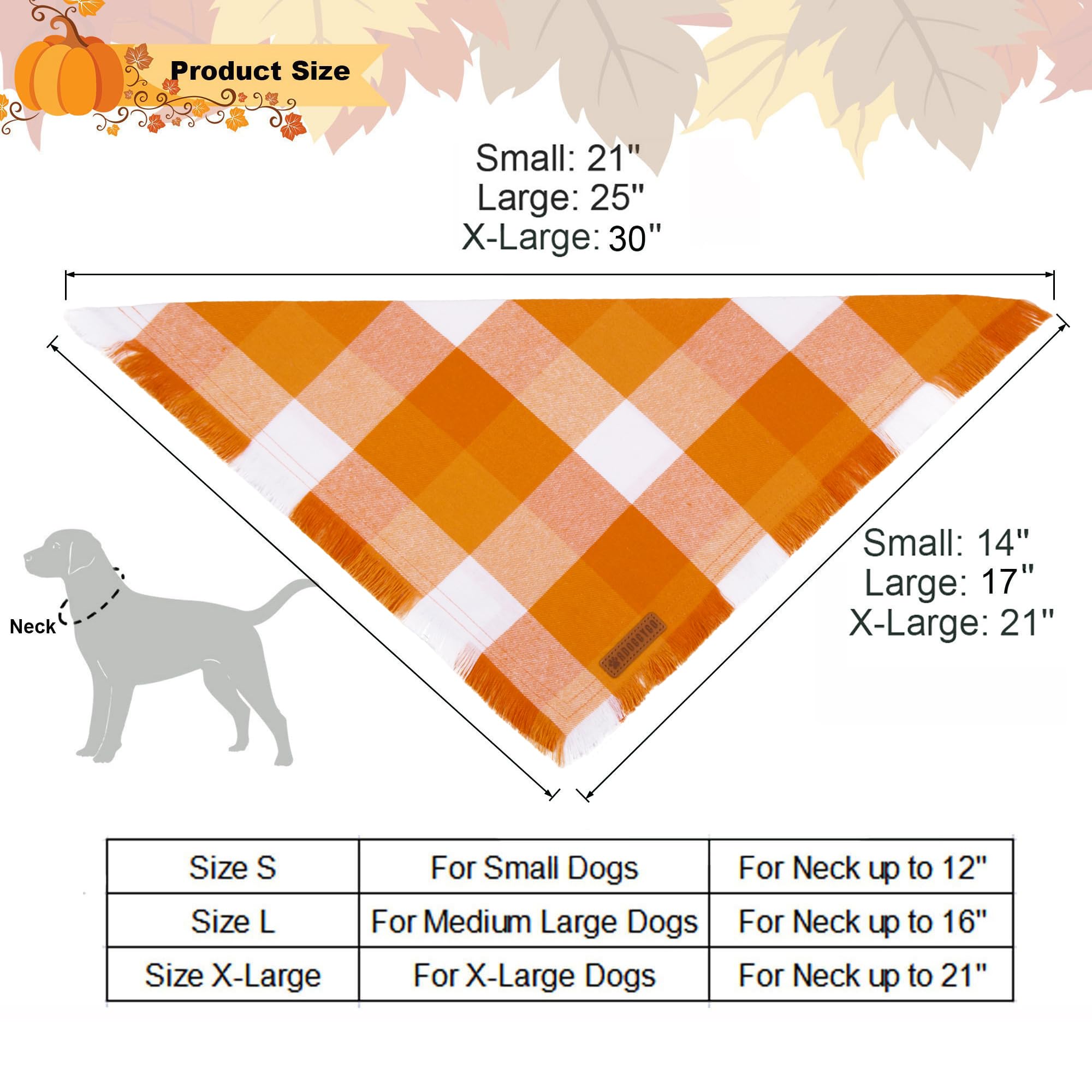 ADOGGYGO bandana Halloween naranja para perro.