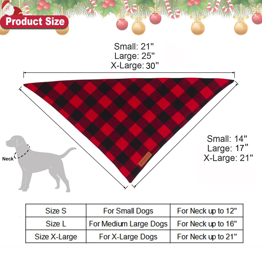 Pañuelo ADOGGYGO para perro mediano, diseño clásico navideño para paseos.