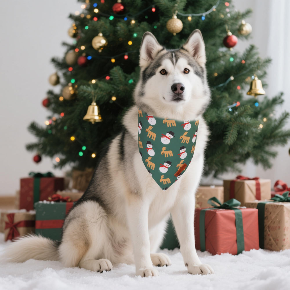 ADOGGYGO Bandana navidad XL ajustable, ideal para cuello ancho durante paseos invernales