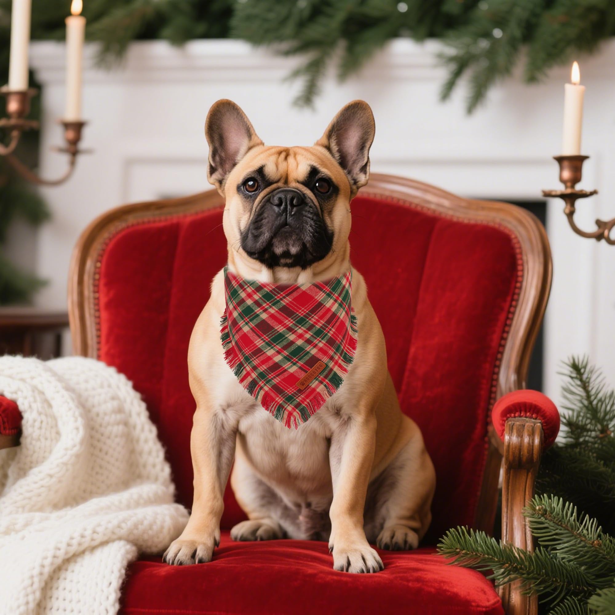 ADOGGYGO bandana navidad con costuras limpias mejora durabilidad diaria