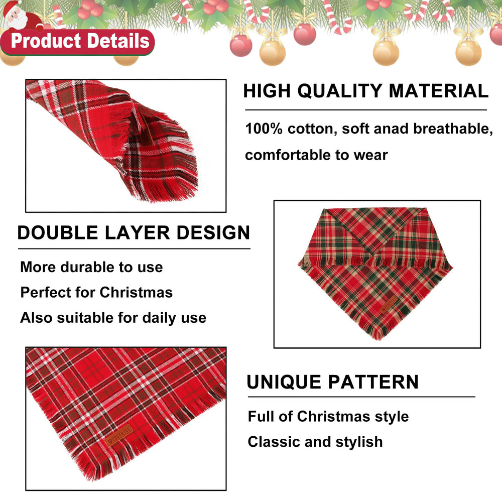 ADOGGYGO bandana navidad talla pequeña, perfecta para perros pequeños
