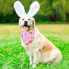 ADOGGYGO Bandana rosa con huevos de Pascua, añade color a cada paseo.