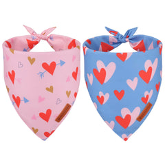 Bandana ADOGGYGO para perro San Valentín azul, ideal para paseos festivos