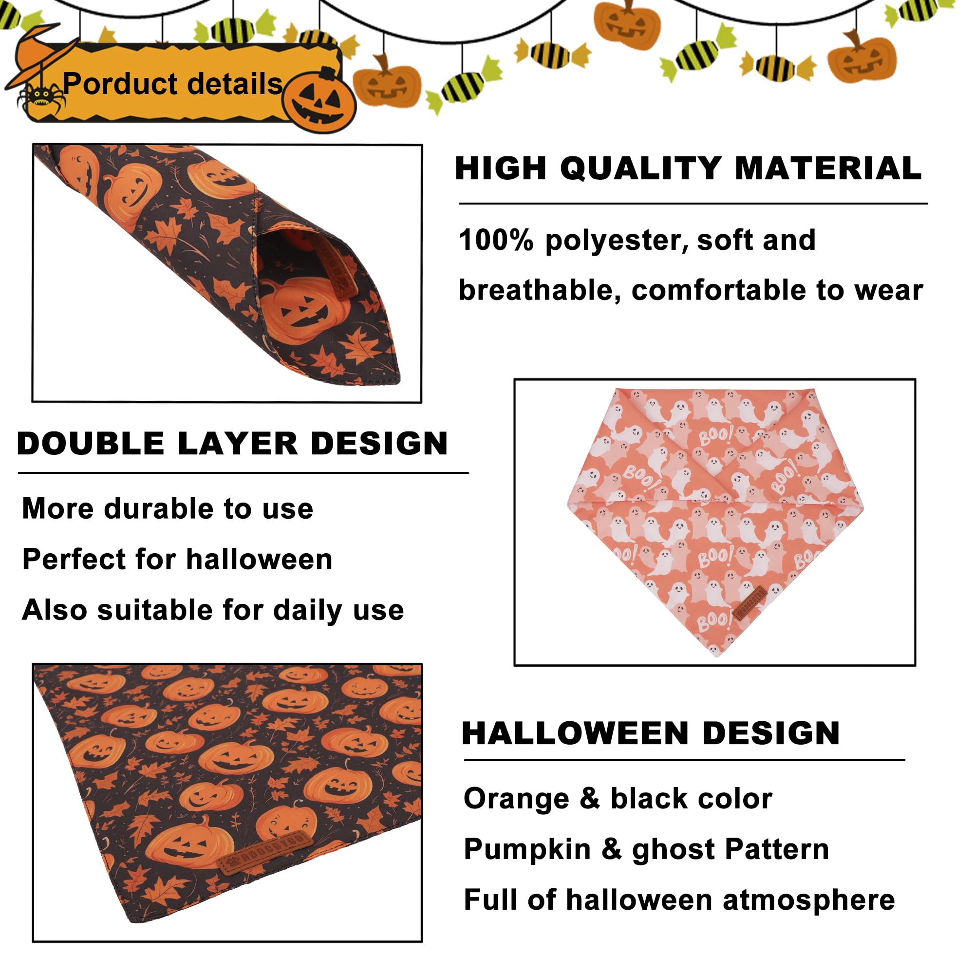 ADOGGYGO Bandana de talla pequeña, cuello de hasta 12 pulgadas, perfecta para cachorros