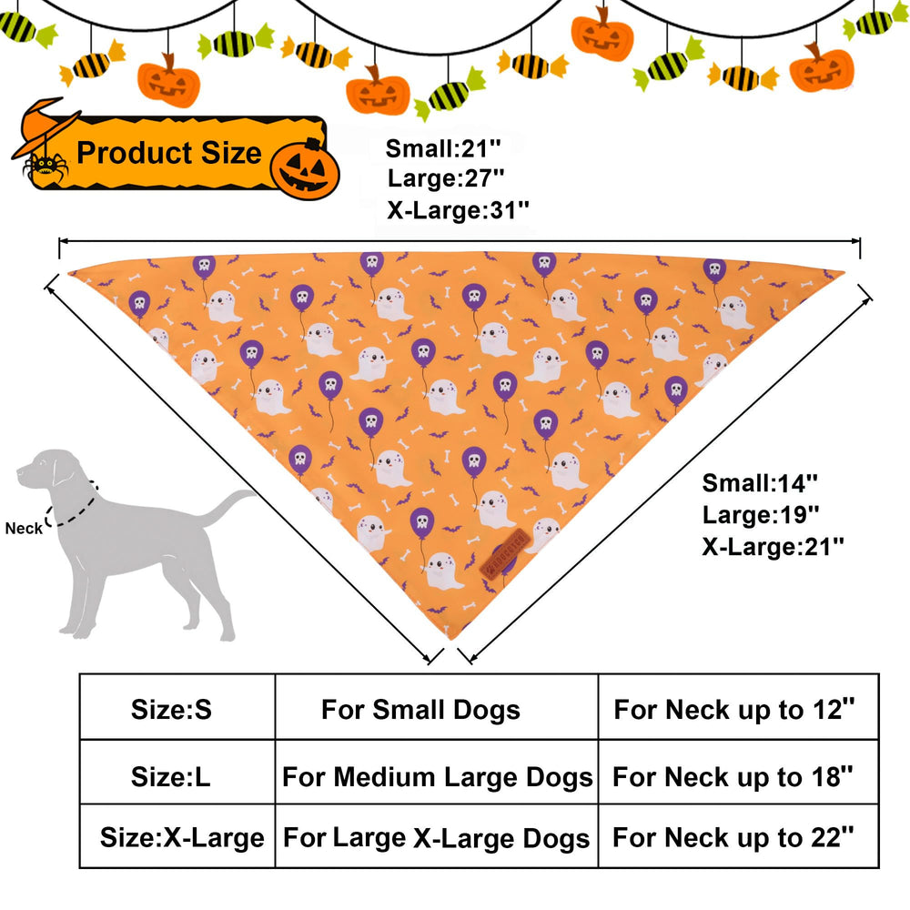 Bandana ADOGGYGO truco-o-trato-calabaza, perfecta para sesiones fotográficas temáticas.