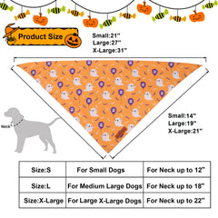 Bandana ADOGGYGO truco-o-trato-calabaza, perfecta para sesiones fotográficas temáticas.