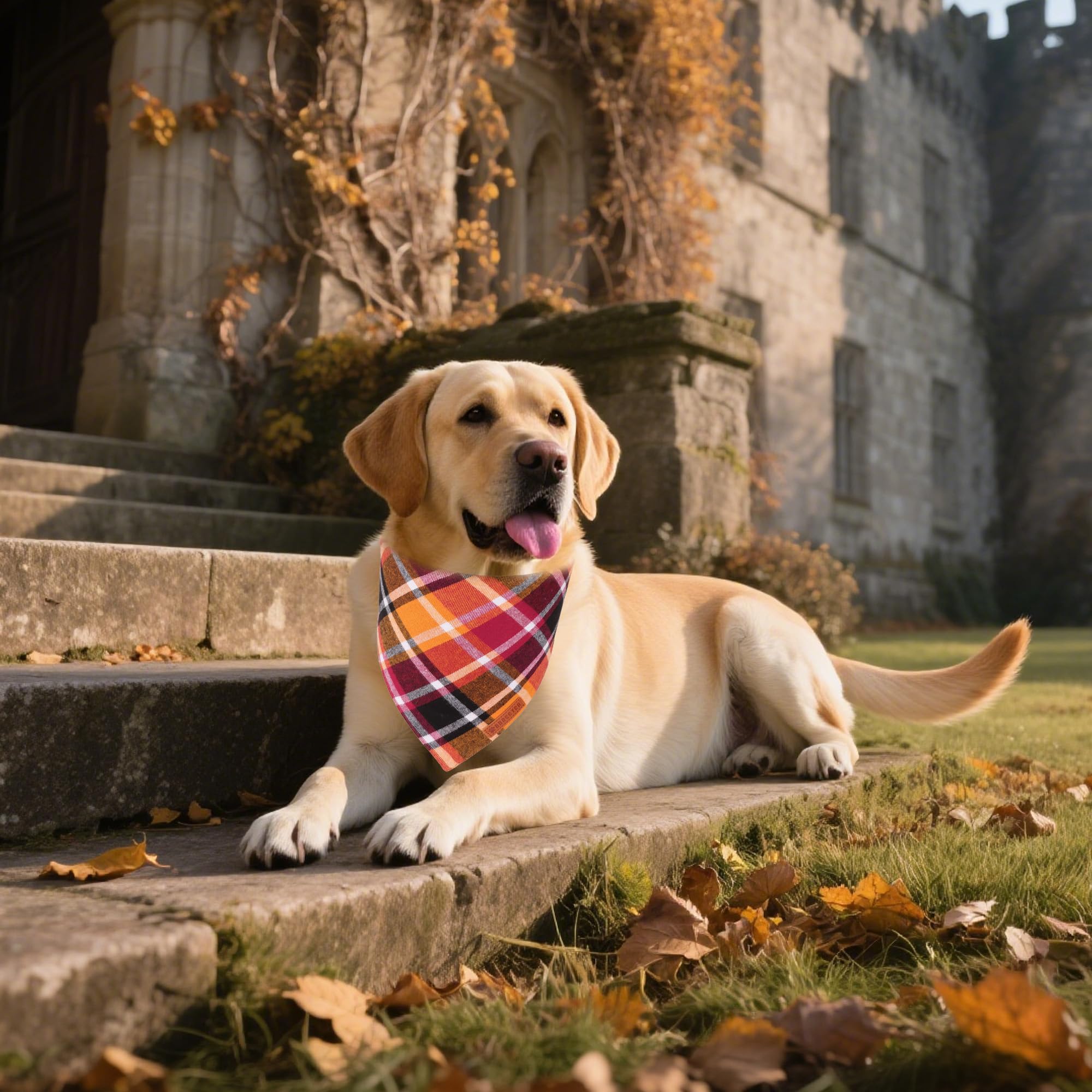 ADOGGYGO bandana ajustable para cuello de perro mediano.