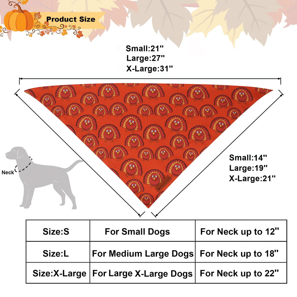 Bandana ADOGGYGO naranja con motivo otoñal para sesiones de fotos