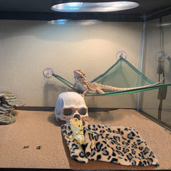 ADOGGYGO cama reptil con funda leopard: estilo cálido para terrario