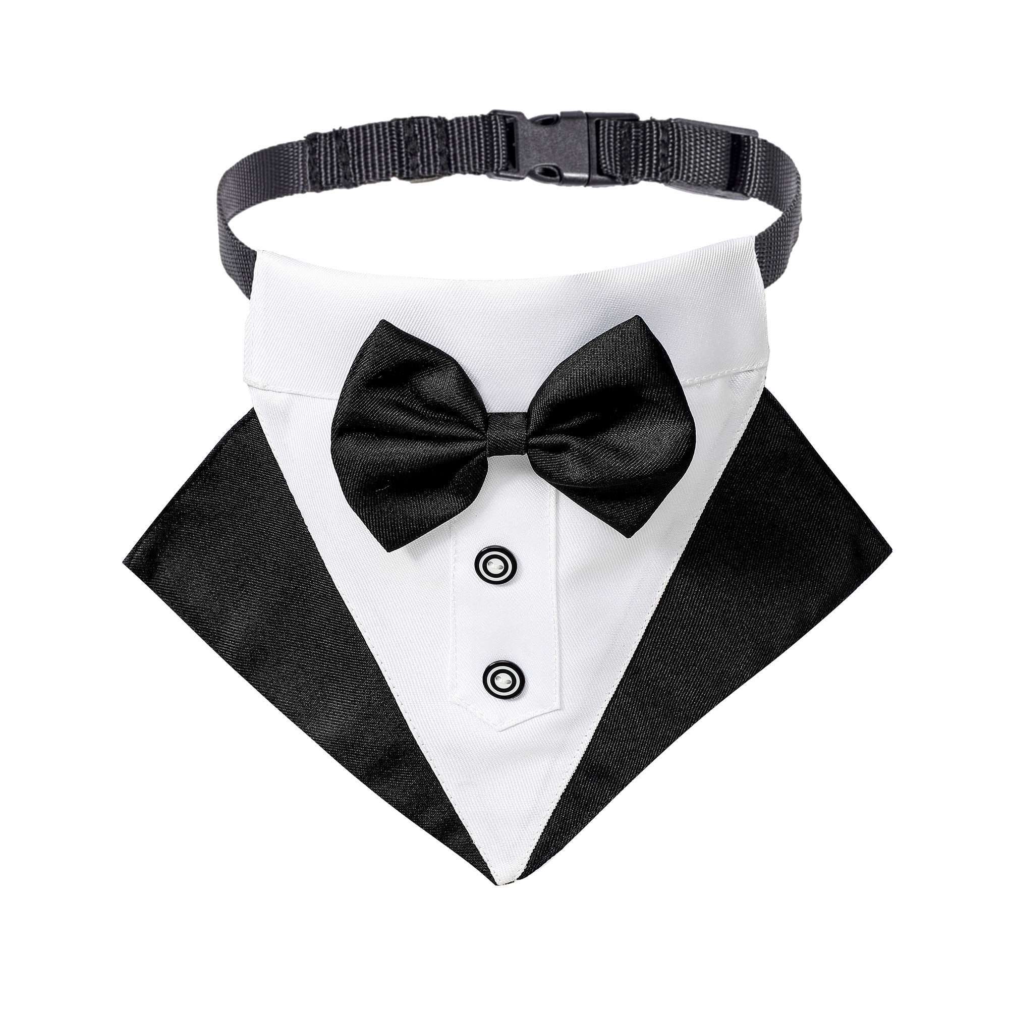 ADOGGYGO collar bandana esmoquin para boda canina, look formal para fotos