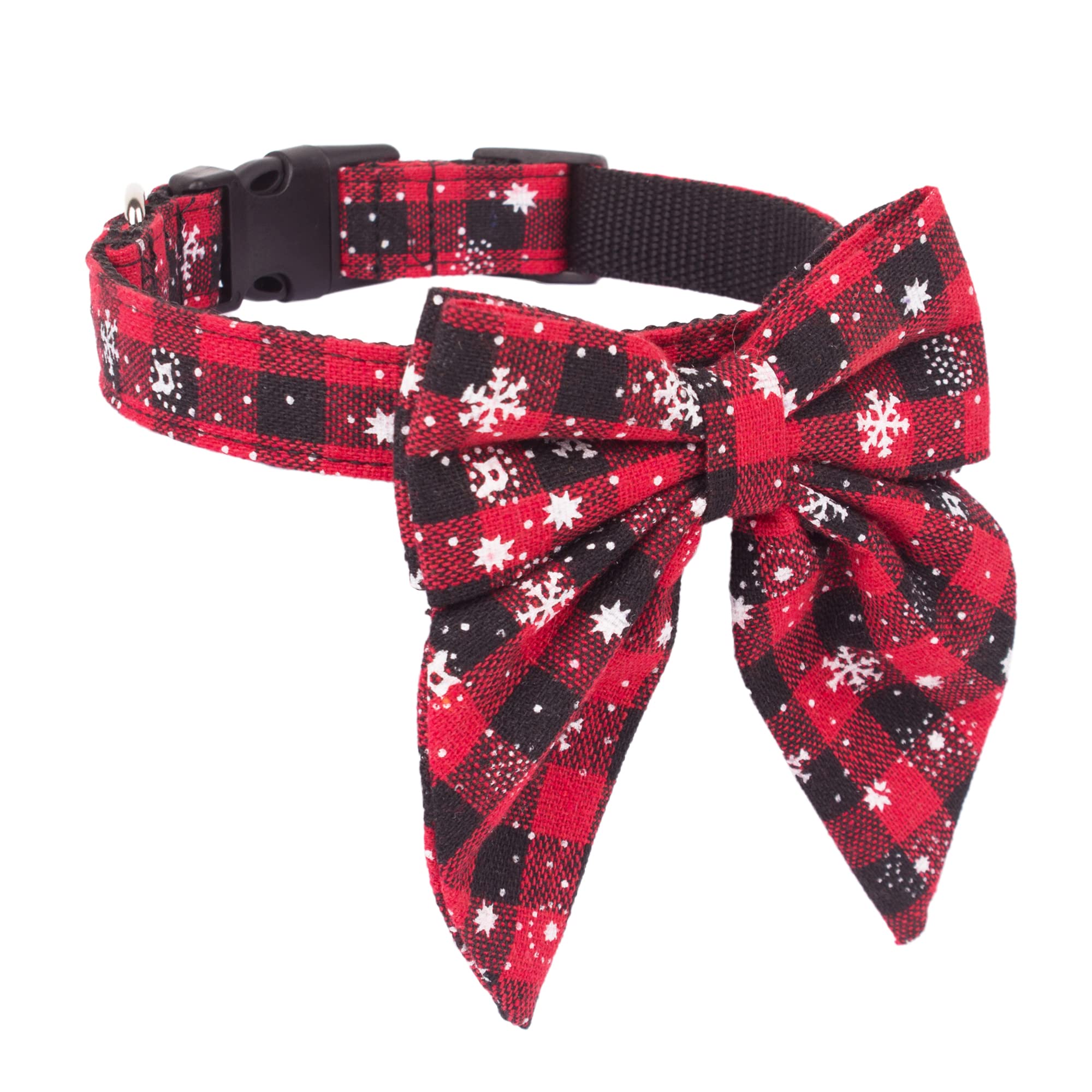 ADOGGYGO collar navidad lazo desmontable, cambio de estilo rápido.