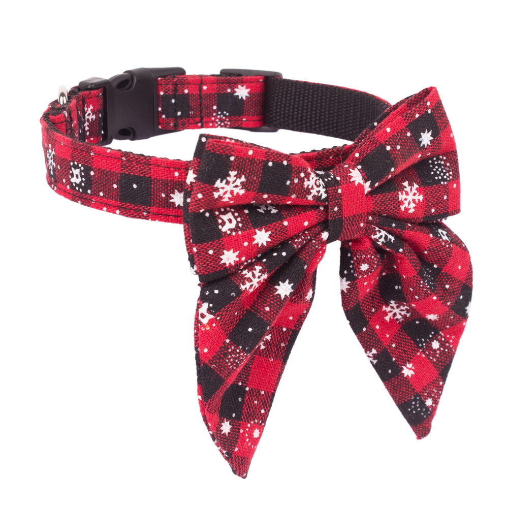 ADOGGYGO collar navidad lazo desmontable, cambio de estilo rápido.