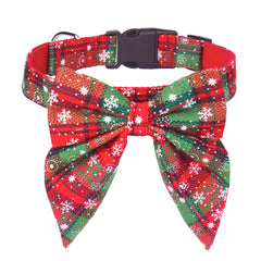 ADOGGYGO collar Navidad con patrón de nieve, cómodo y festivo para perros.