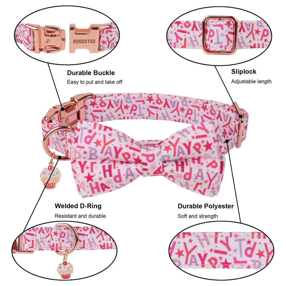 ADOGGYGO diseño en rosa y púrpura para cumpleaños, ideal para sesiones de fotos.
