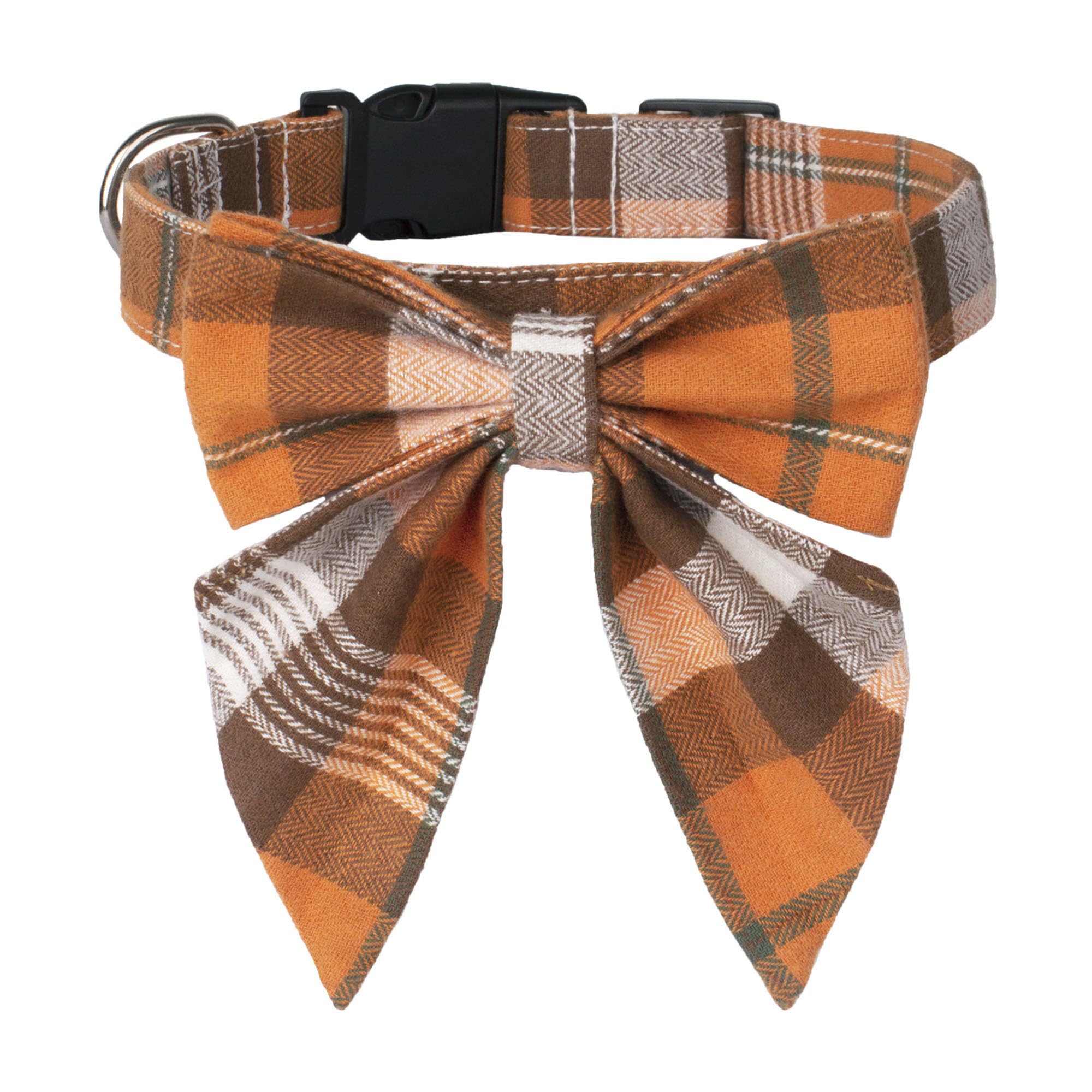 Collar ADOGGYGO para perro con lazo extraíble en tono naranja otoñal