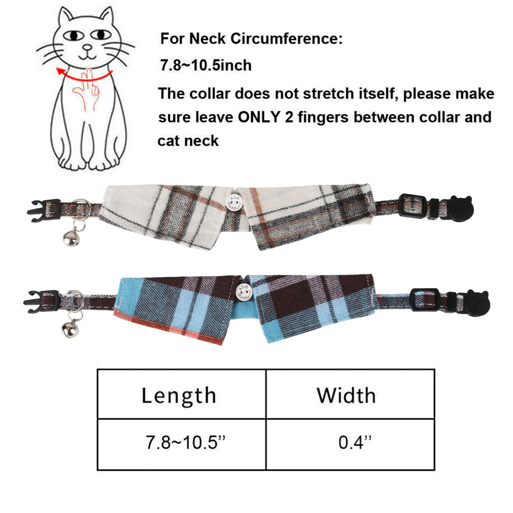 ADOGGYGO conjunto-dos-collares-cuadros, regalo ideal para gatos.