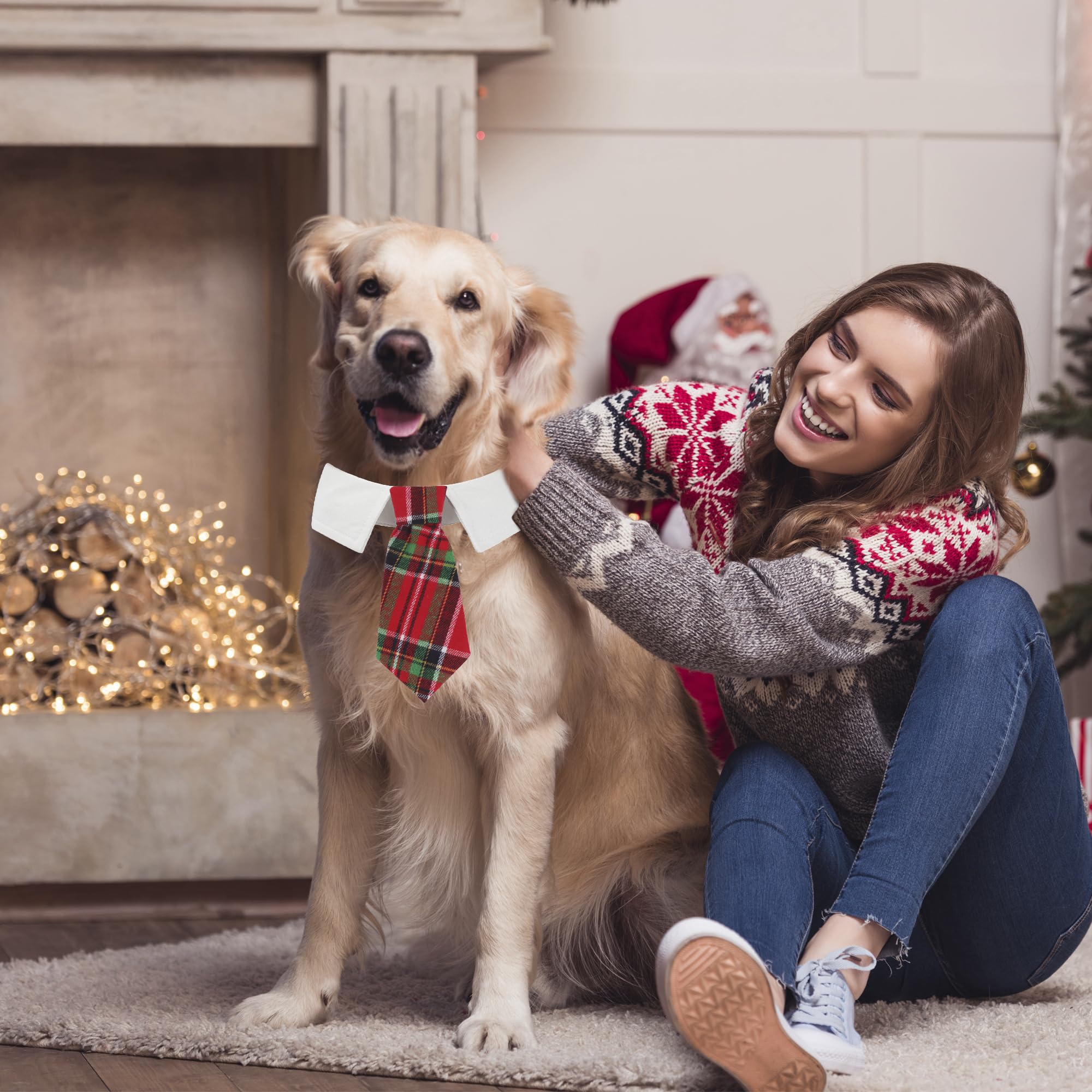 ADOGGYGO corbatín ajustable para perros, se adapta a varios tamaños y facilita ponérselo.