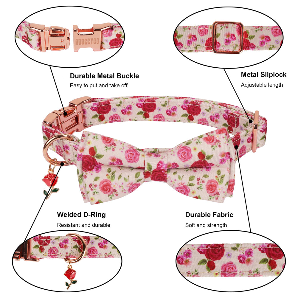 ADOGGYGO empaque con collar floral, ideal para regalar en ocasiones.