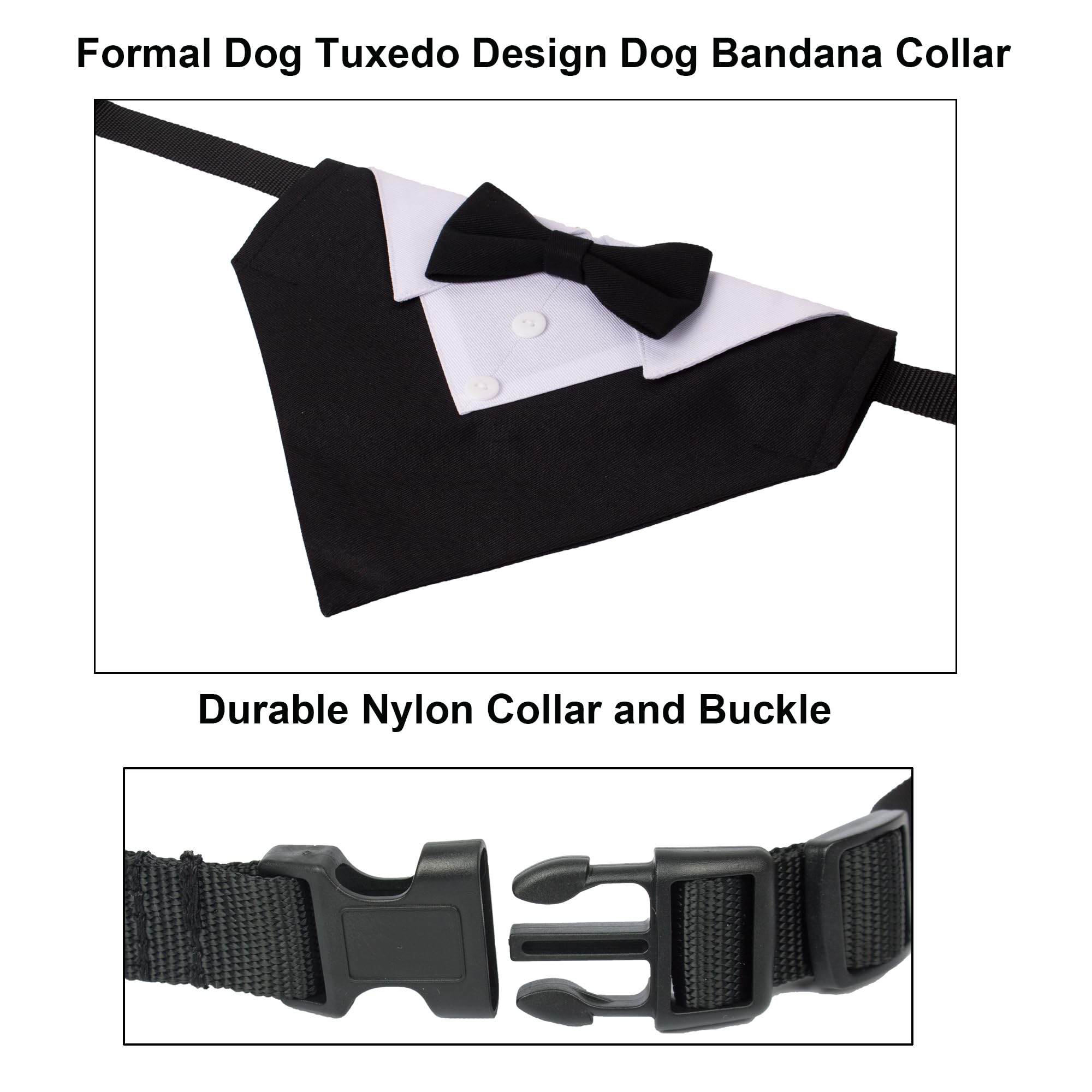 ADOGGYGO lazo negro para collar; ideal para salir de forma elegante en eventos.