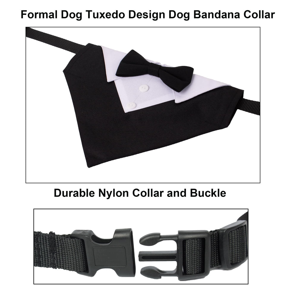 ADOGGYGO lazo negro para collar; ideal para salir de forma elegante en eventos.