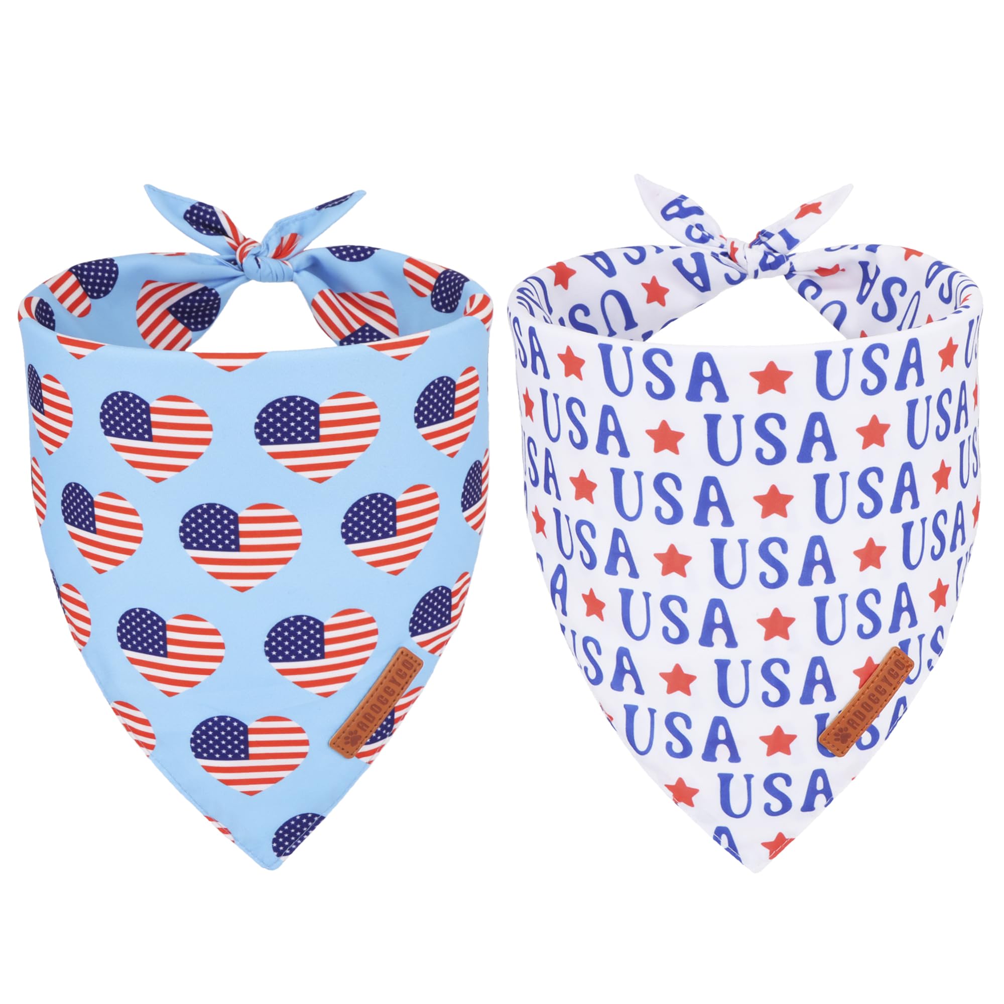 ADOGGYGO pañuelo patriota con bandera azul para paseos festivos