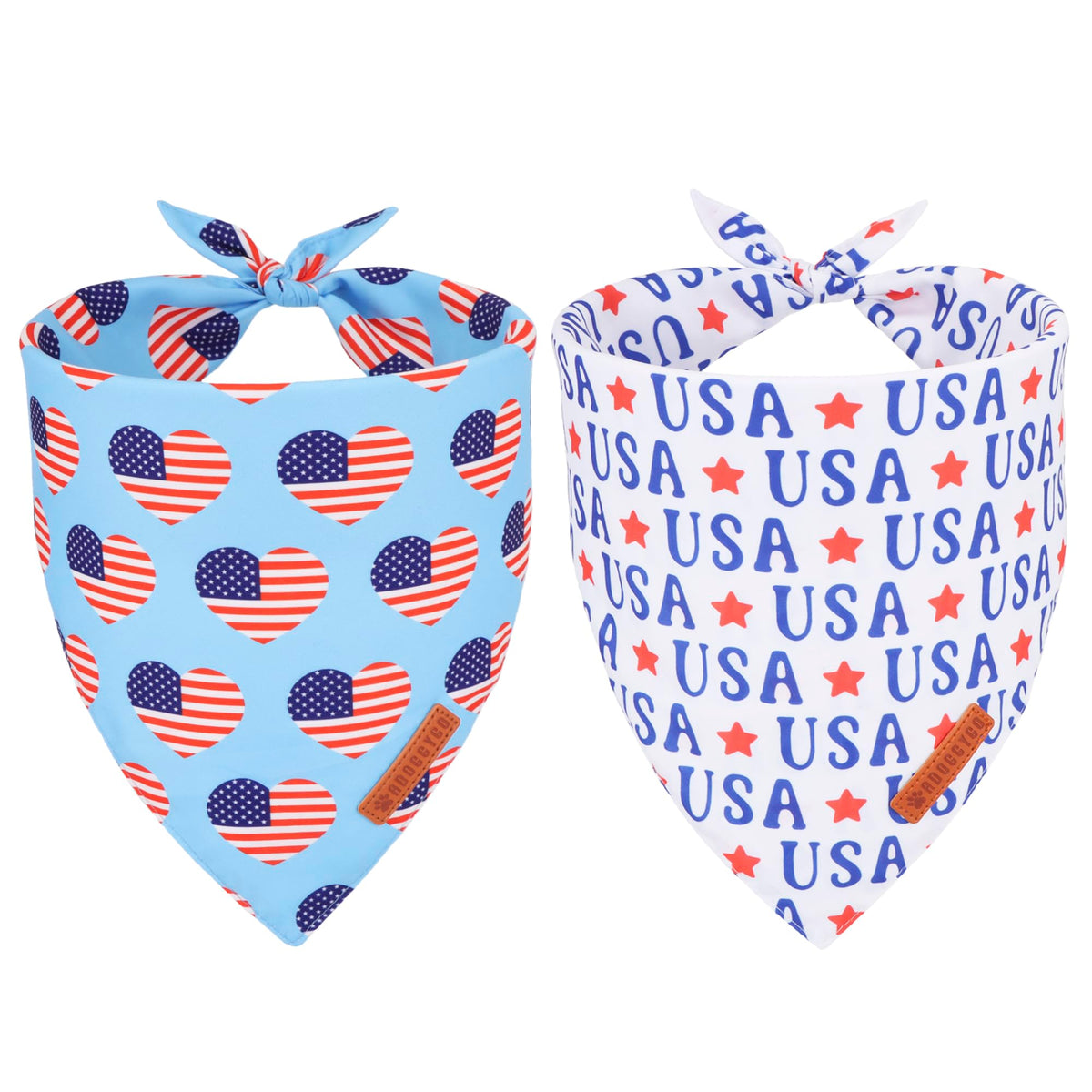 ADOGGYGO pañuelo patriota con bandera azul para paseos festivos