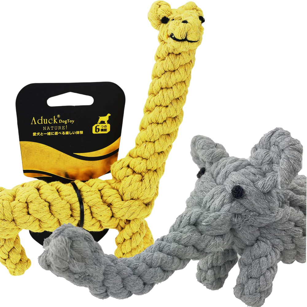 ADUCK elefante gris de cuerda para cachorros, ideal para masticar y entrenar