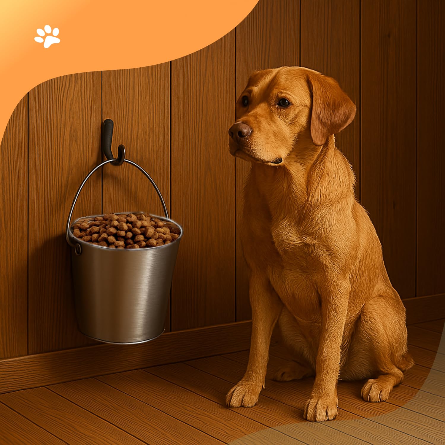 Advance Pet Products balde acero inoxidable 4 cuartos, uso exterior seguro y duradero.