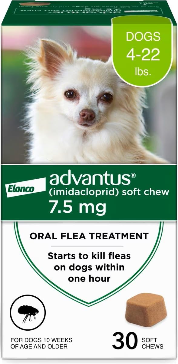 Advantus: bocaditos de acción rápida contra pulgas en perros.