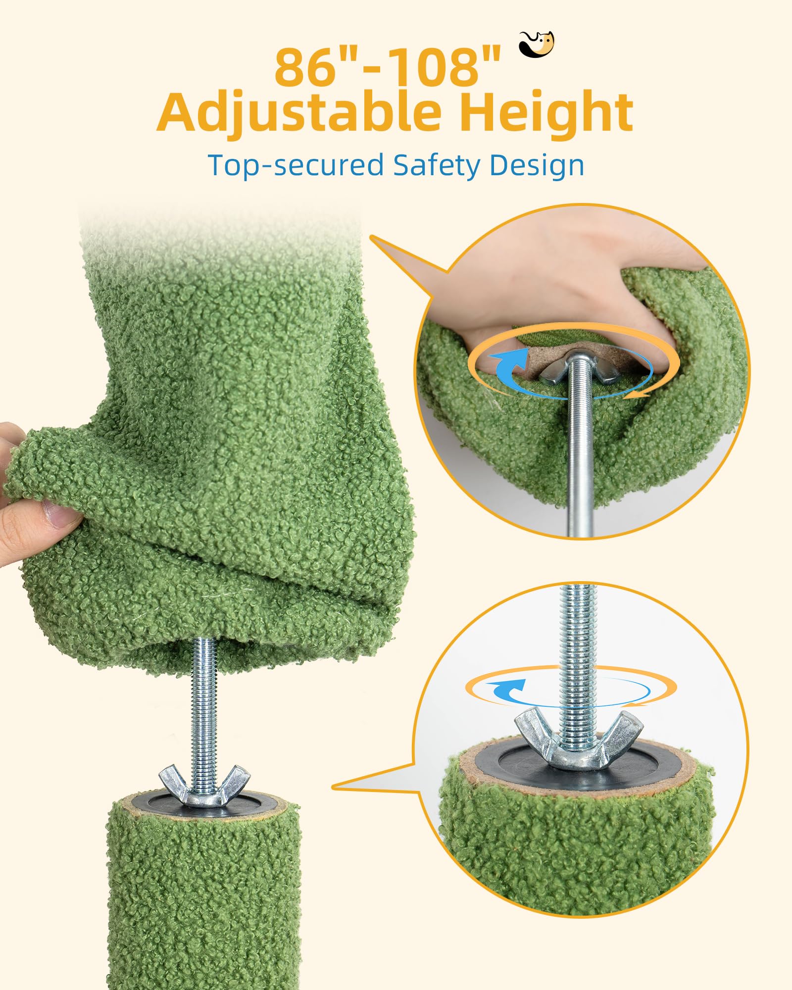 Aechonow arbol-gato-diseño-cactus-verde: estilo moderno que complementa la decoración