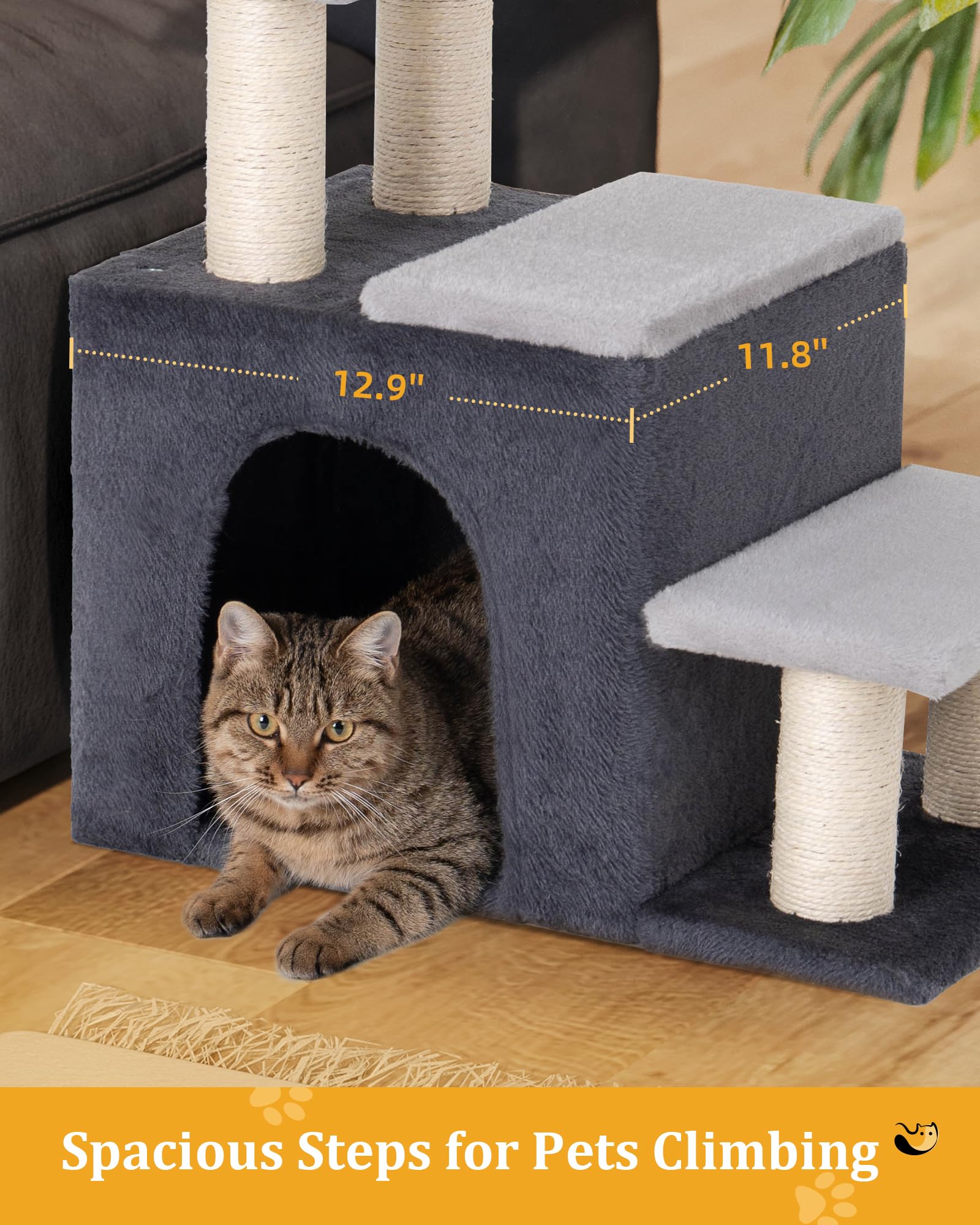 Aechonow cueva para gato grande, refugio cómodo y privado.