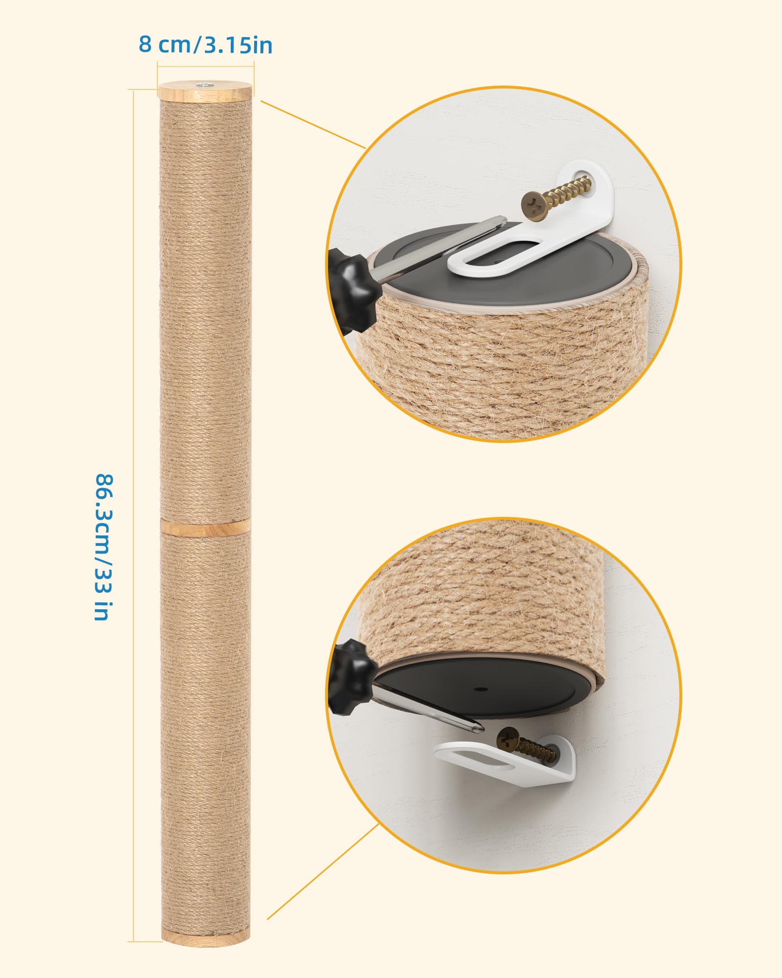 Aechonow diseño compacto para pared, ahorra espacio y protege muebles del roce.