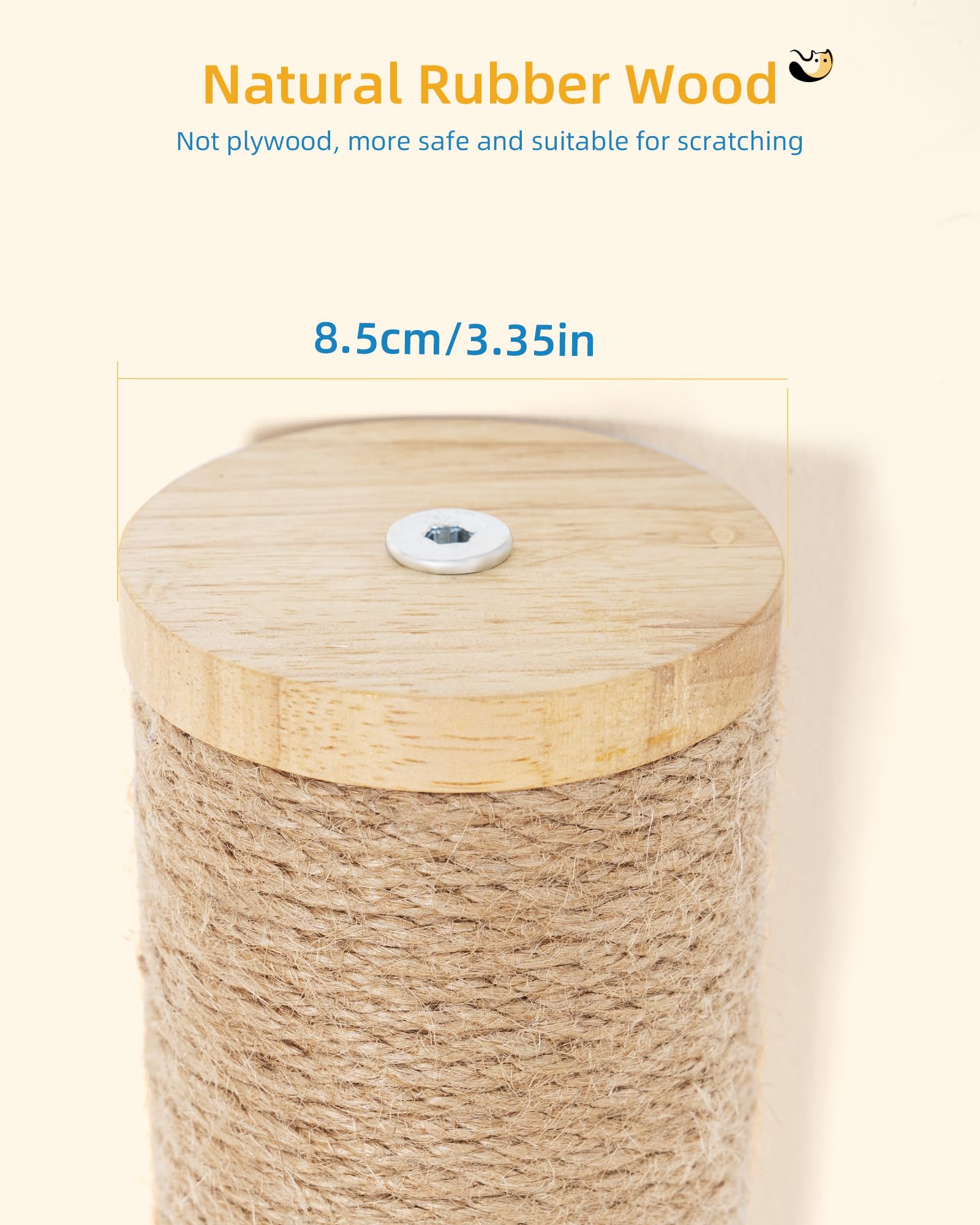 Aechonow extremos de madera de caucho natural ofrecen acabado elegante y protección de patas.