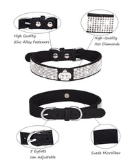 Aecllcea collar negro con hebilla de zinc, resistente y duradero