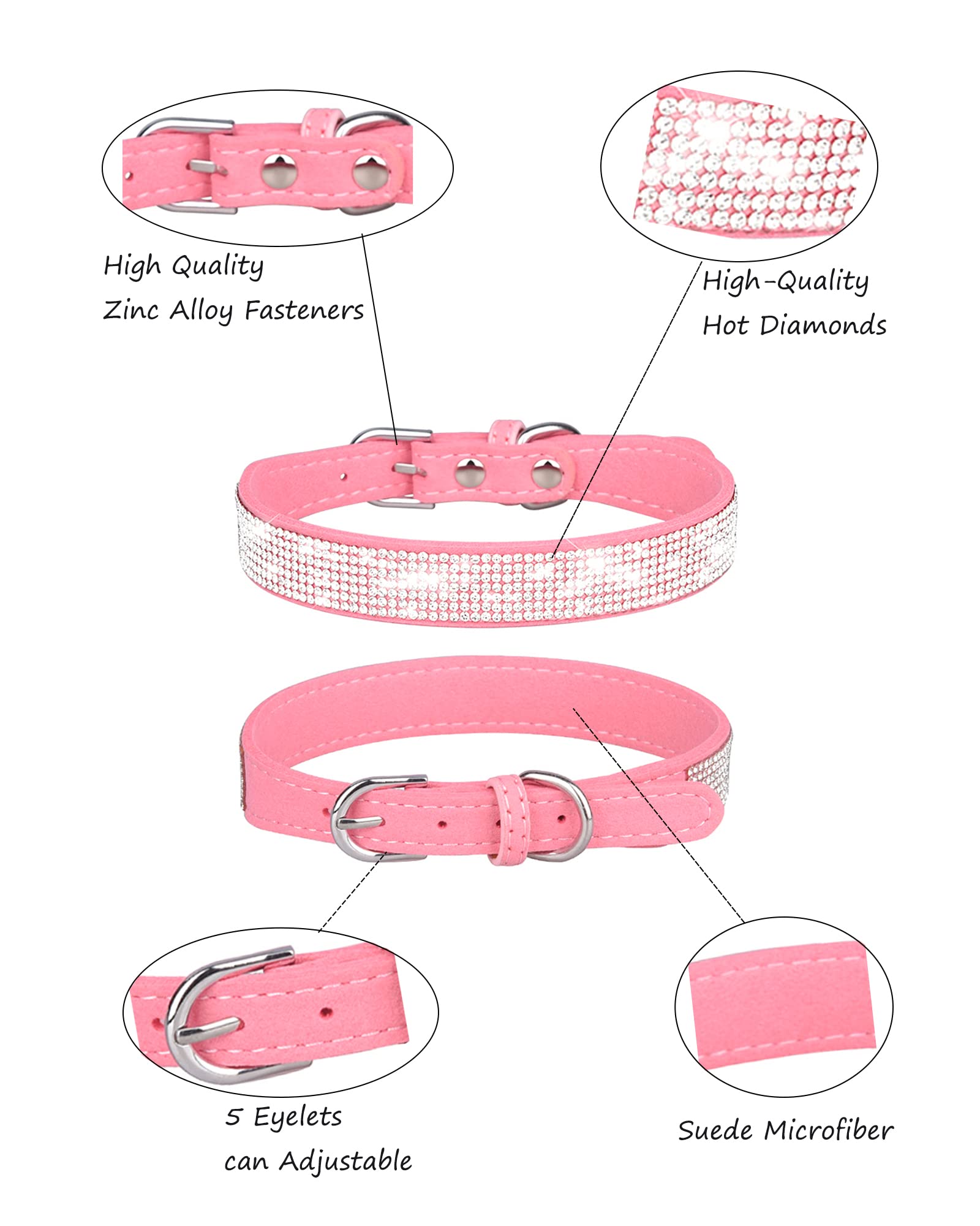 Aecllcea collar con hebilla de zinc resistente para uso diario.