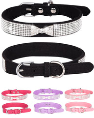 Aecllcea collar para perro pequeño en suave suede rosado, cómodo para uso diario.