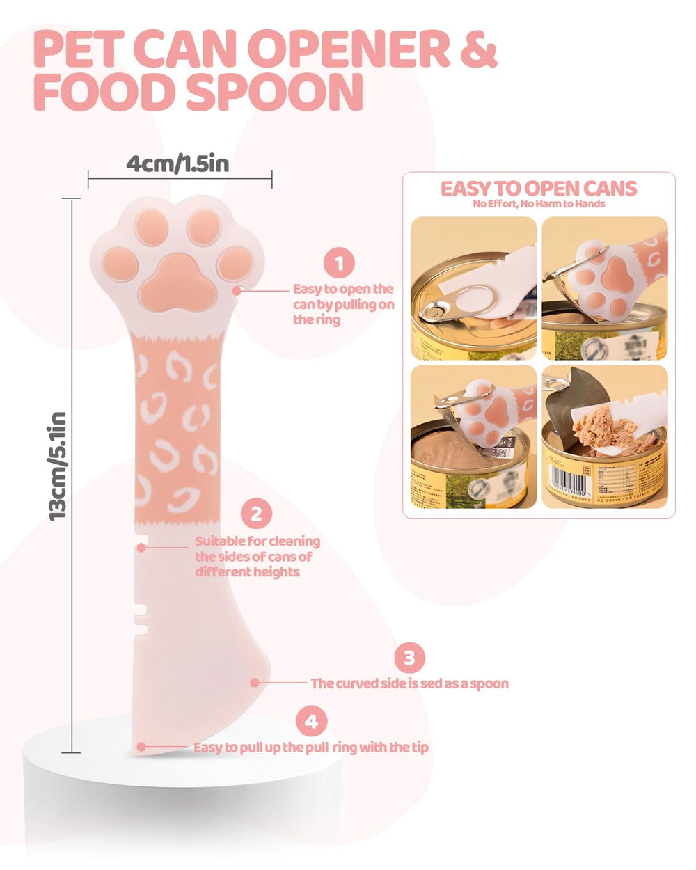 Aecsze dosificador-golosinas-gato-rosa reparte golosinas con precisión.