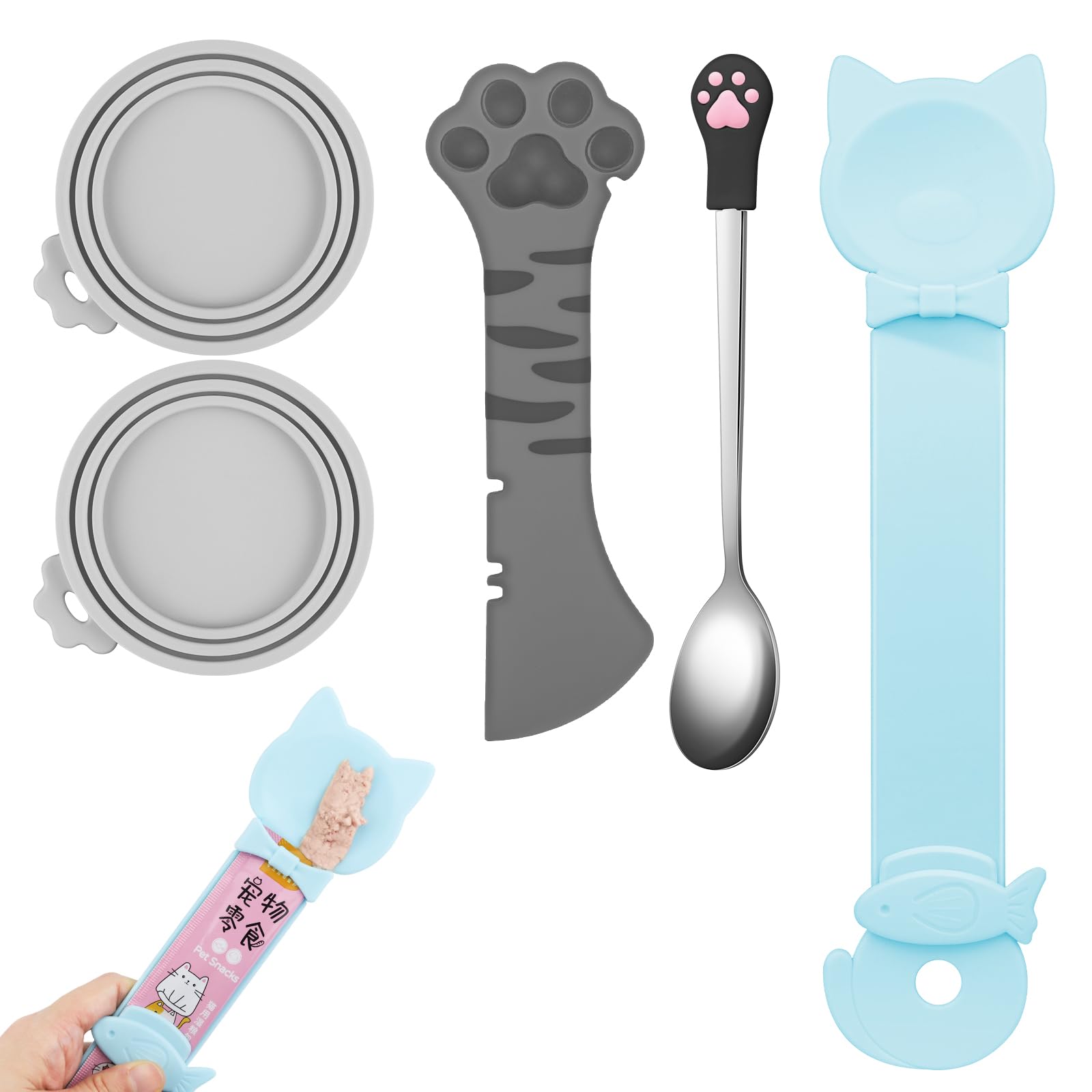 Aecsze tapas-latas gato universal: sello hermético para mantener la comida fresca.
